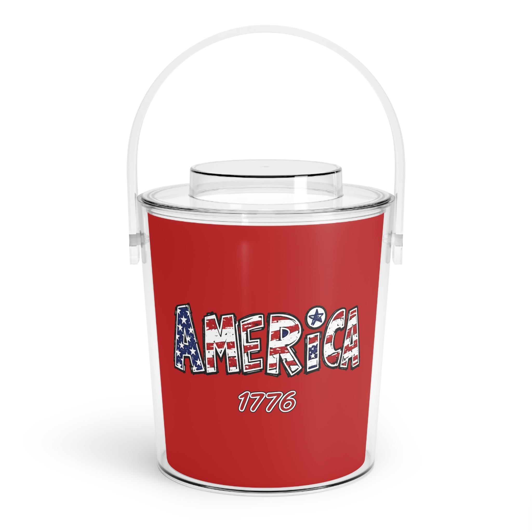 America 1776 Ice Bucket with Tongs