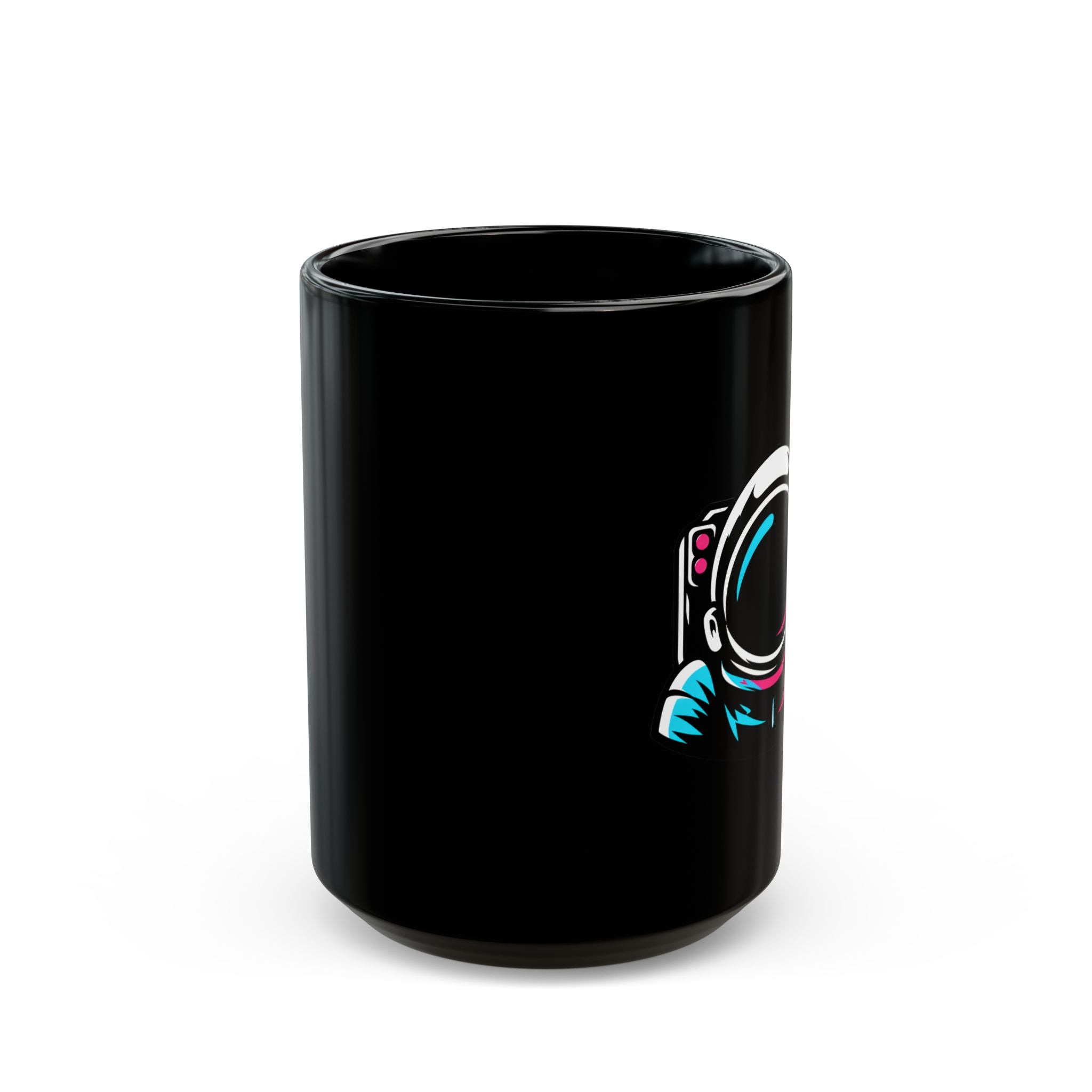 Scratch Theory Lab Astronaut Neon Helmet Black Ceramic Mug (11oz/15oz)