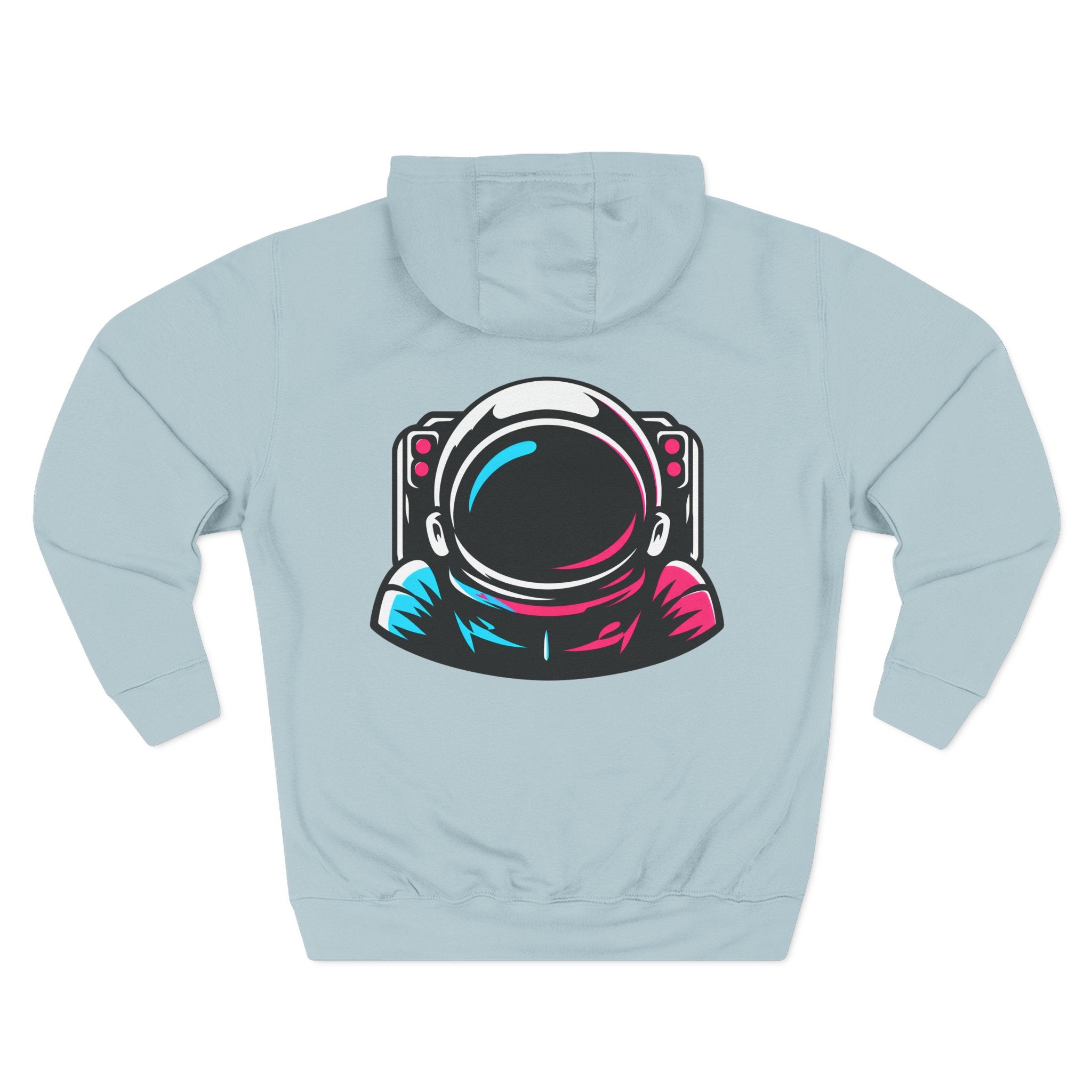 Neon Space Helmet Fleece Pullover Hoodie