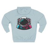 Neon Space Helmet Fleece Pullover Hoodie