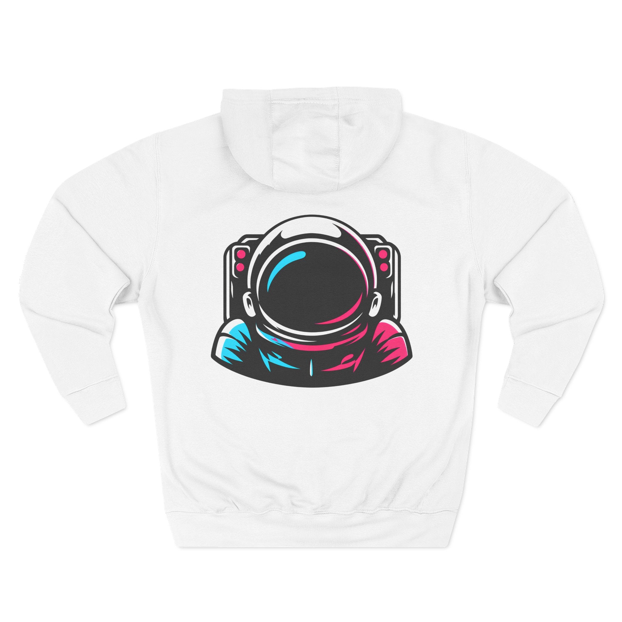 Neon Space Helmet Fleece Pullover Hoodie