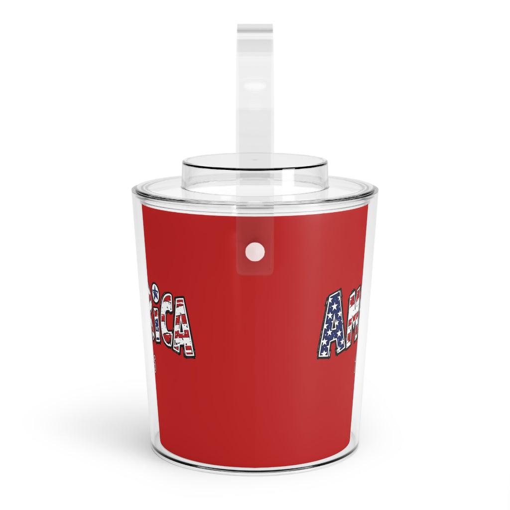 America 1776 Ice Bucket with Tongs