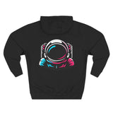 Neon Space Helmet Fleece Pullover Hoodie