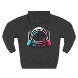 Neon Space Helmet Fleece Pullover Hoodie