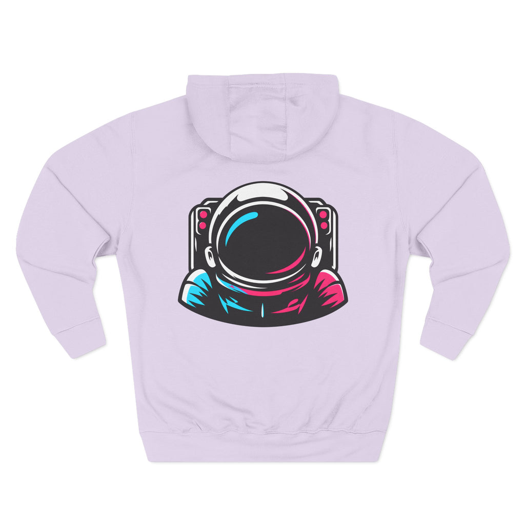 Neon Space Helmet Fleece Pullover Hoodie