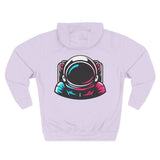 Neon Space Helmet Fleece Pullover Hoodie
