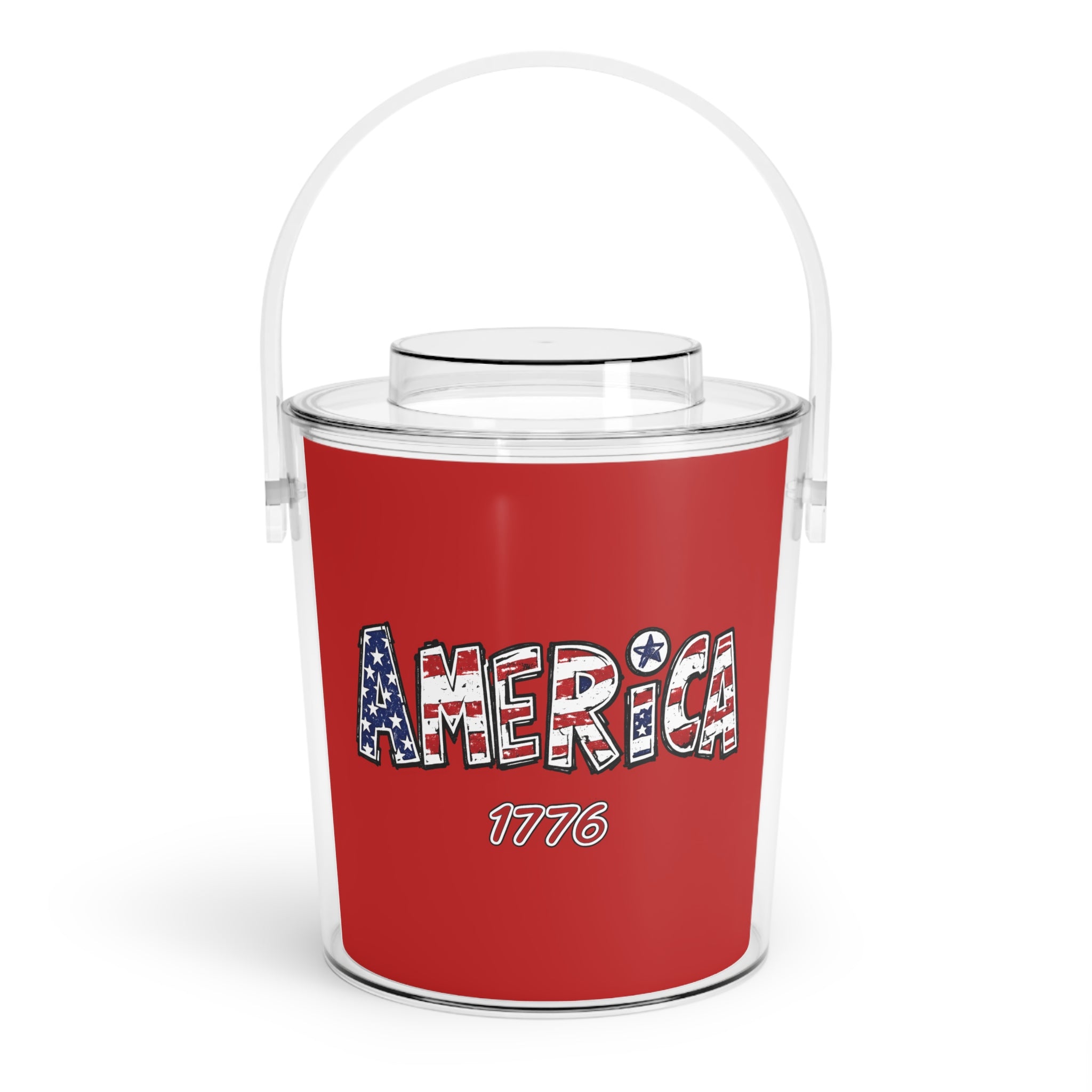 America 1776 Ice Bucket with Tongs