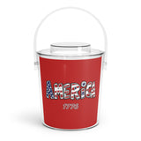America 1776 Ice Bucket with Tongs