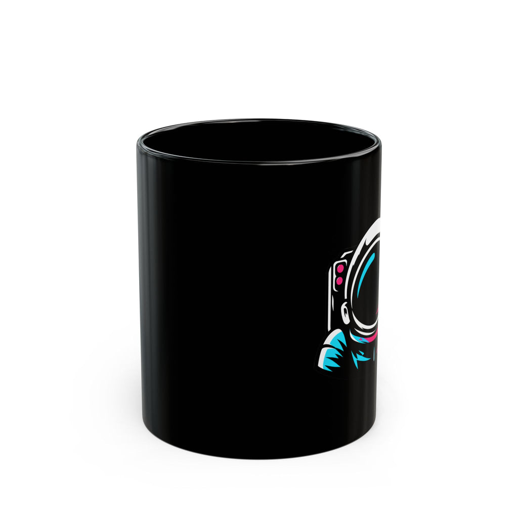 Scratch Theory Lab Astronaut Neon Helmet Black Ceramic Mug (11oz/15oz)